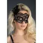 Guilty Pleasure - Venetian Eye Mask. Maska wenecka z koronki z piórkiem. 