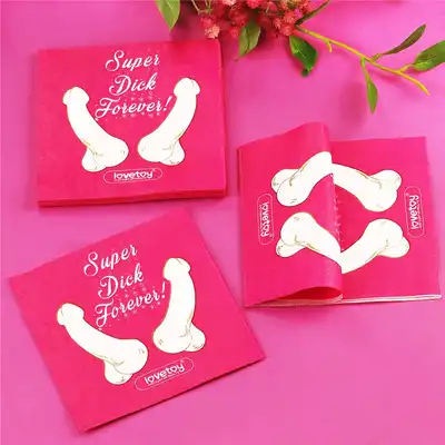 LoveToy - Paper Penis Napkins. Serwetki z nadrukowanymi penisami. Zabawny prezent!