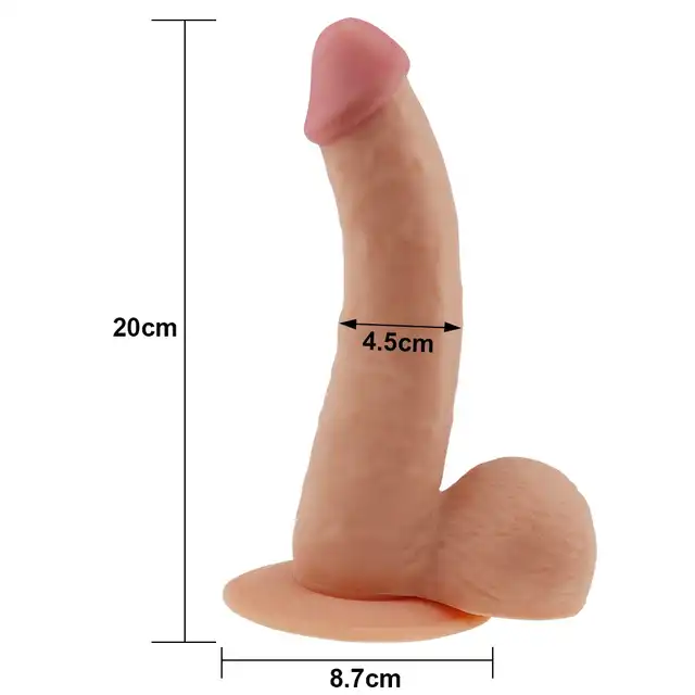 LoveToy - The Ultra Soft Dude 8,8". Świetne realistyczne dildo z mocną przyssawką!
