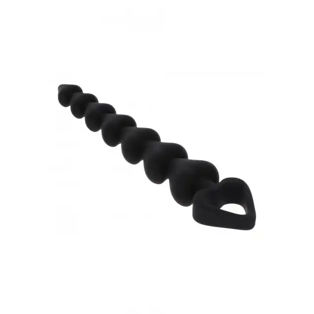 Anal Play by ToyJoy - Heart Beads. Koraliki analne w kształcie serduszek. Pętelka na końcu dla bezpieczeństwa. 