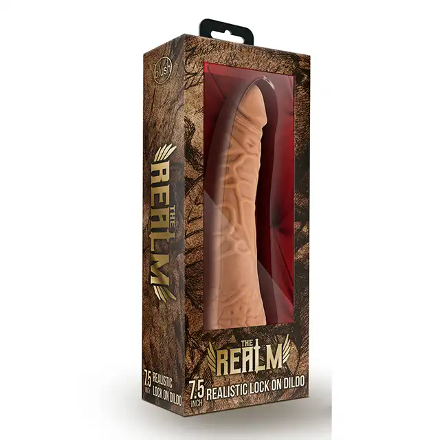 The Realm - Realistick 7,5 inch Lock On Dildo. Super realistyczne dildo, idealne do rękojeści w kształcie miecza.