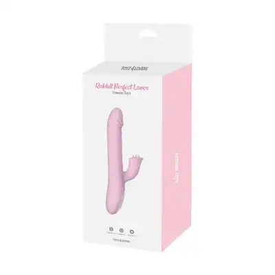 Femme Toys - Perfect Lover. Aksamitnie gładki, cichy i silny wibrator z króliczkiem ze stymulującymi wypustkami. 