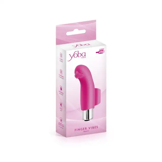 Yoba - Heart Finger Vibrator. Super przyjemny w dotyku mini wibrator na paluszek. 