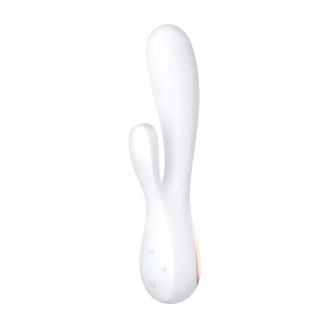 Satisfyer - Mono Flex Vibrator White. Nowoczesny wibrator króliczek sterowany aplikacją. 2 silniki. Punkt-G. USB
