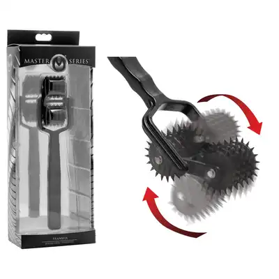 Master Series - Transfix Dual Pinwheel - Radełko. 10 kół ze szpilkami dla zniewalającego podniecenia!