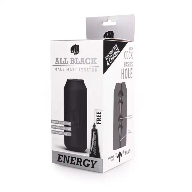 All Black - Energy Masturbator. Energetyczny masturbator dla mężczyzn w dyskretnym kształcie!