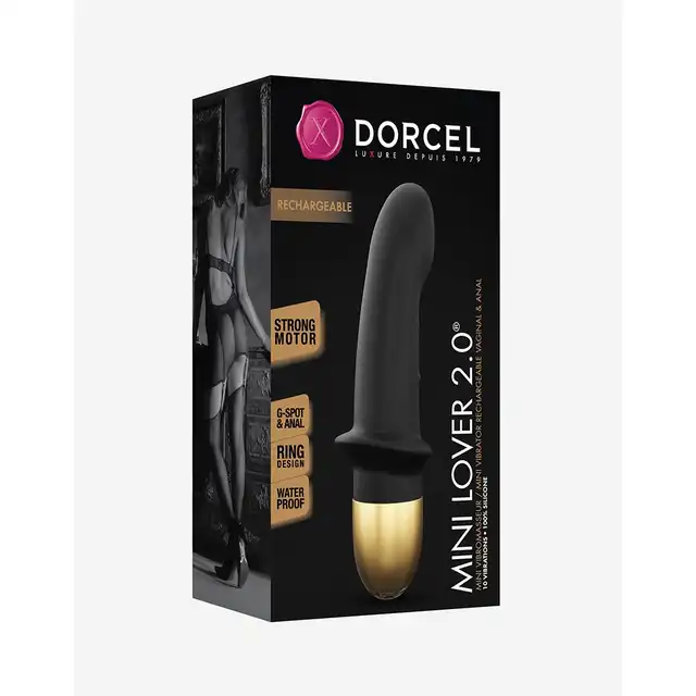 Dorcel - Mini Lover 2.0 czarny. Elegancki wibrator z 10 trybami wibracji