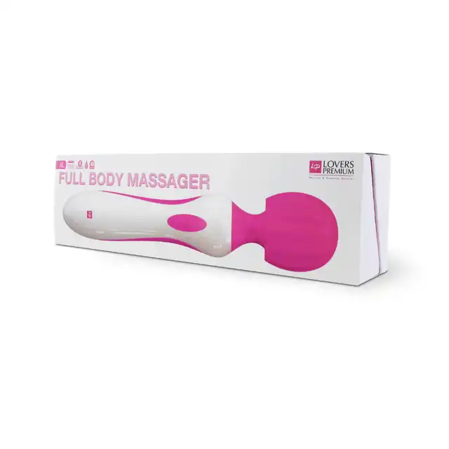 LoversPremium - XL Full Body Massager Pink. Duża magiczna różdżka do masażu ciała. Ultra wygodna w uchwycie i łatwa w obsłudze. 