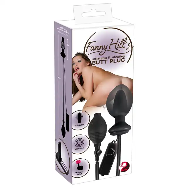 You2Toys - Inflatable Vibrating Plug Black. Pompowany wibrujący plug analny. Idealny do zabawy analnej dla początkujących i ekspertów.