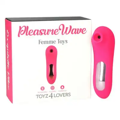 Femme Toys - Pleasure Wave. Ssący stymulator łechtaczki. Najwyższej jakości materiał, ciche i dyskretne pulsacje. 