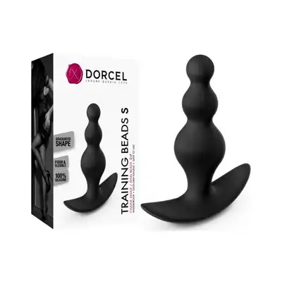 Dorcel - Training Beads size S. Wtyczka analna o stymulującej powierzchni. 10 cm długości, stopniowana szerokość. 