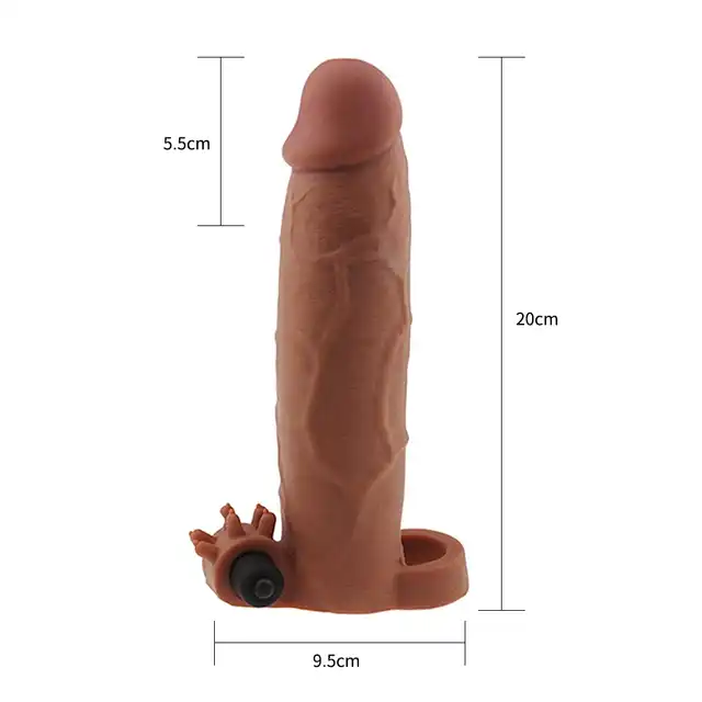 Lovetoy - Pleasure X-Tender 3" - Wibrująca nakładka na penisa ze stymulatorem łechtaczki. Niesamowite doznania!