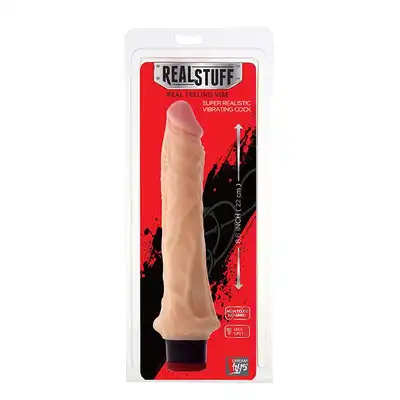 RealStuff - 8,6" Realstick Vibrator. Realistycznie wyglądający wibrator z regulacją siły wibracji. 
