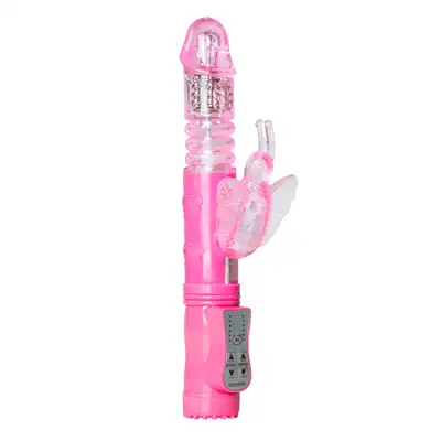 Easy Toys - Butterfly Vibrator. Różowy wibrator króliczek z ruchem posuwistym