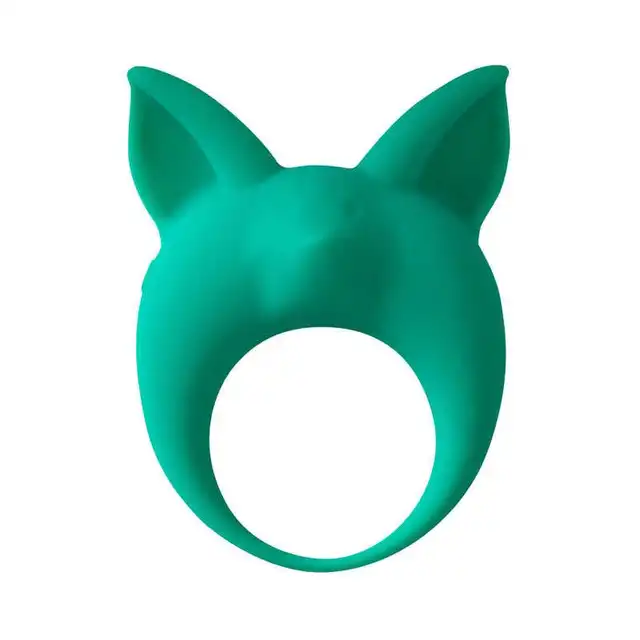 Lola - Mimi Animals Collection Kitten Kyle Green. Słodki wibrujący, elastyczny ring na penisa! Wysoka jakość, uroczy design. 