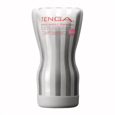 Tenga - Soft Case Cup Gentle. Wygodny i przyjemny w dotyku masturbator nowoczesny dla mężczyzn. Najwyższej jakości elastometr. 