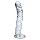 Icicles - Dildo No 60 - szklane, przezroczyste dildo z hartowanego szkła