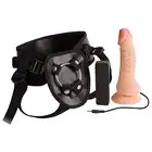 Excellent Power - SEXXBIAN Strap-on-Vibrator 6,5". Strap-on z wibrującym dildem. Super wytrzymałe pasy i realistyczny penis. 