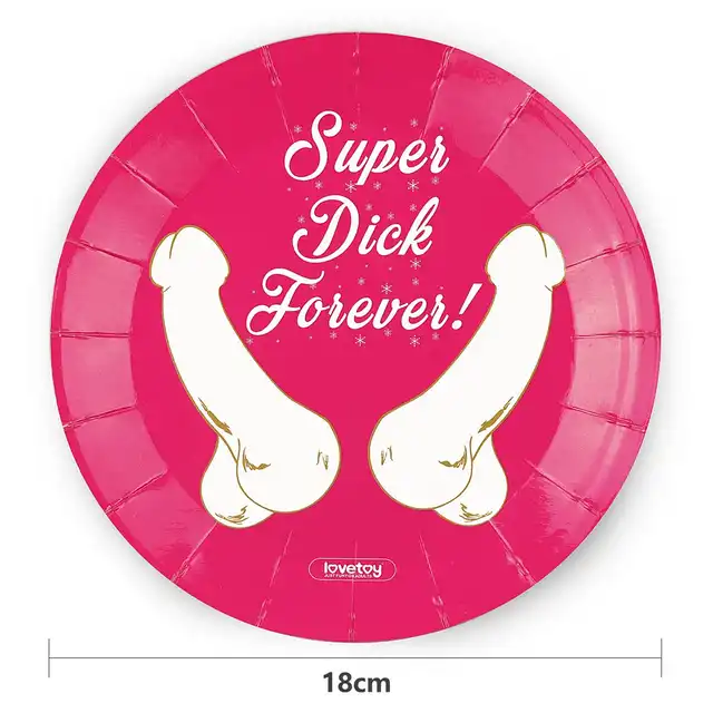 LoveToy - Paper Penis Plater. Papierowe talerzyki z nadrukowanymi penisami. Zabawny prezent!
