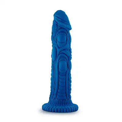 The Realm - Draken Lock On Dildo Blue. Smocze dildo idealne do rękojeści w kształcie miecza. 