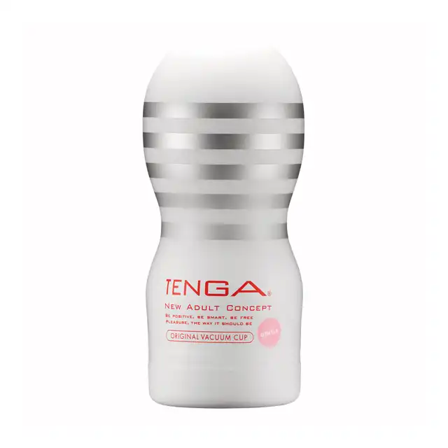 Tenga - Original Vacuum Cup Gentle. Nowoczesny masturbator renomowanej marki z miękkim, wygodnym futerałem. Realistyczny otwór. 