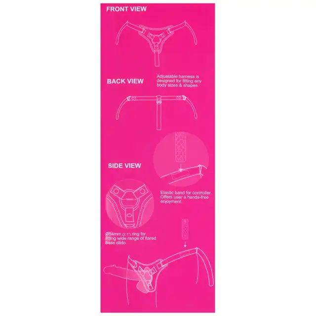 Excellent Power - SEXXBIAN Strap-on-Vibrator. Strap-on z wibrującym dildem. Super wytrzymałe pasy i realistyczny penis. 
