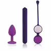 RIANNE'S - First Vibe Kit. Zestaw konieczny dla każdej kobiety. Eleganckie, wysokiej jakości zabawki. Kulki, wibrator i plug w rozmiarze S. 