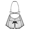 Obsessive - Delishya komplet babydoll i stringi L/XL czarny