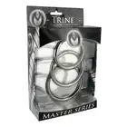 Master Series - Trine - Zestaw stalowych pierścieni na penisa. Rozkoszny dodatek wzmacniający wzwód