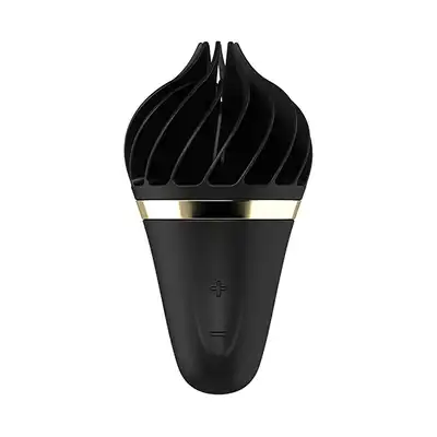 Satisfyer - Sweet Treat Spinnator Black. Słodki rożek do stymulacji łechtaczki. Przyjemne doznania. 