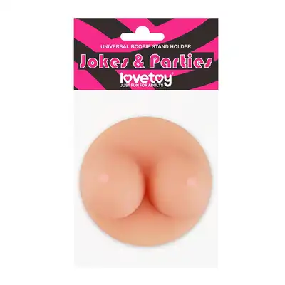 LoveToy - Bobbie Gadget Stand Holder. Mini biust z przyssawką. Zabawny prezent na różne okazje.