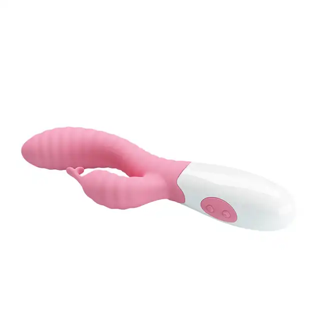 Pretty Love - Hyman Pink. Różowy wibrator króliczek. Prążkowany silikonowy wibrator ze stymulatorem łechtaczki. Bestseller!