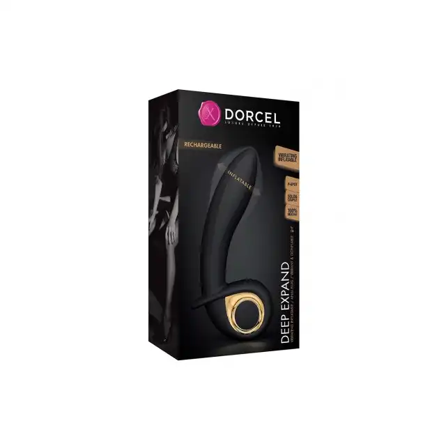 Dorcel - Deep Expand. Dmuchany wibrujący plug analny. Przyjemna stymulacja analna i pochwowa, ultra gładki silikon. 