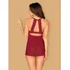 Obsessive - Ivetta komplet babydoll i stringi czerwona S/M