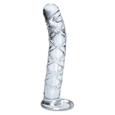 Icicles - Dildo No 60 - szklane, przezroczyste dildo z hartowanego szkła