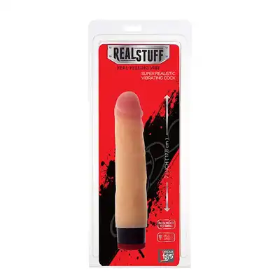 RealStuff - 7" Realstick Vibrator. Realistycznie wyglądający wibrator z regulacją siły wibracji. 