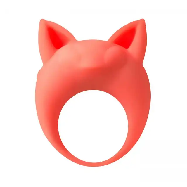 Lola - Mimi Animals Collection Lemur Remi Orange. Słodki wibrujący, elastyczny ring na penisa! Wysoka jakość, uroczy design. 
