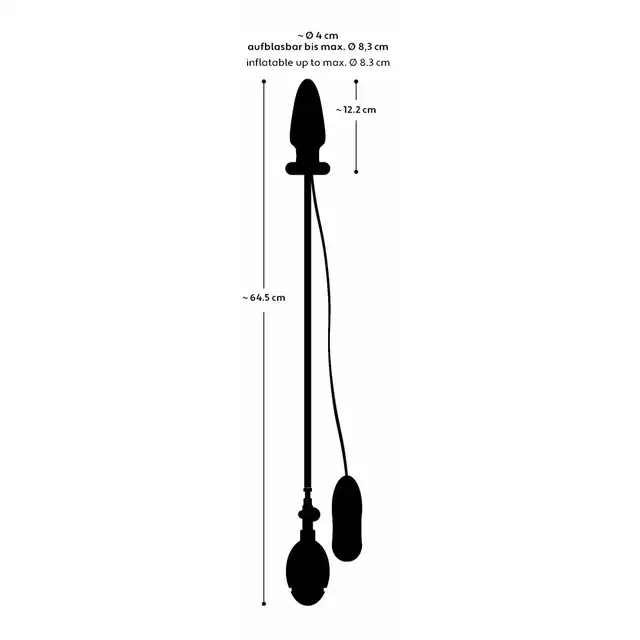 You2Toys - Inflatable Vibrating Plug Black. Pompowany wibrujący plug analny. Idealny do zabawy analnej dla początkujących i ekspertów.