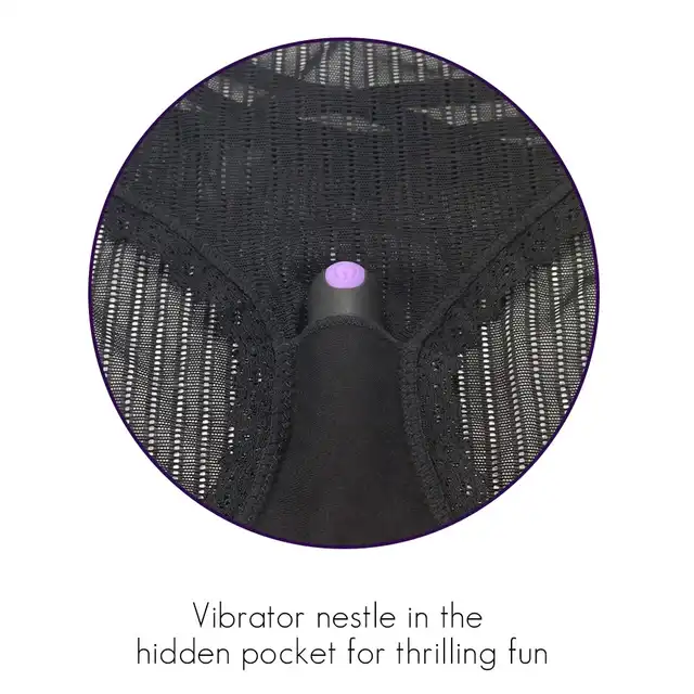 LoveToy - IJoy Rechargeable Vibrating Panties. Majtki z wibrującym bulletem, ładowanym USB.