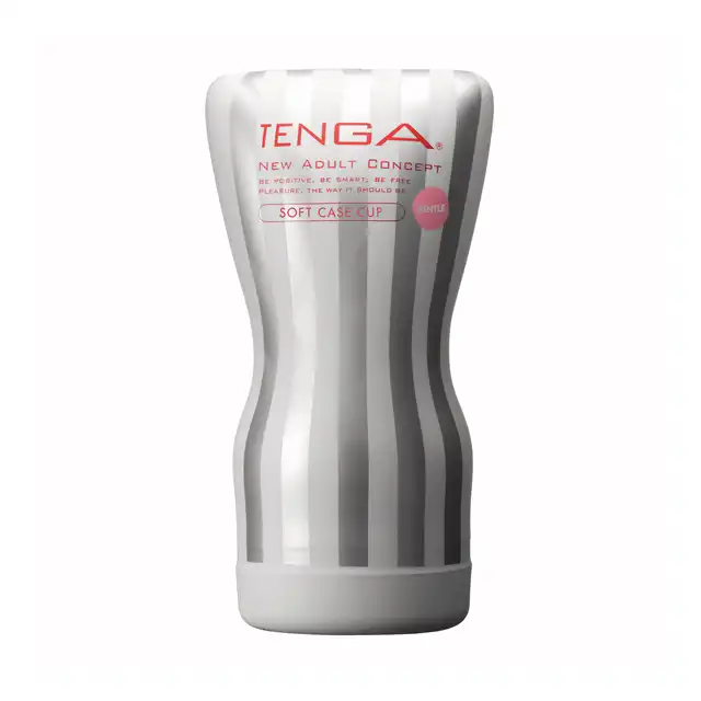 Tenga - Soft Case Cup Gentle. Wygodny i przyjemny w dotyku masturbator nowoczesny dla mężczyzn. Najwyższej jakości elastometr. 