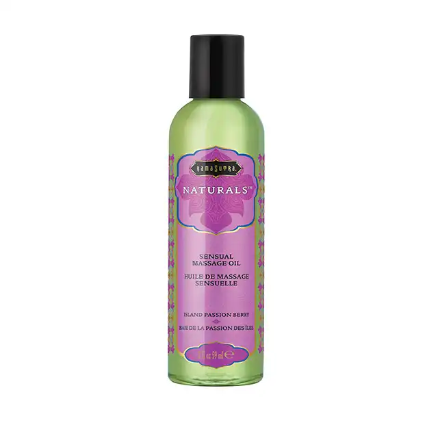 Kama Sutra - Naturals Massage Oil Island Passion Berry 59 ml. Wyjątkowy olejek do masażu. Mega Sale!