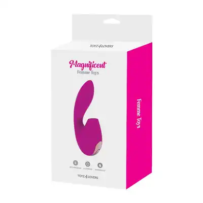 Femme Toys - Magnificent. Wyjątkowy różowy wibrator ze stymulacją ssącą łechtaczki. 