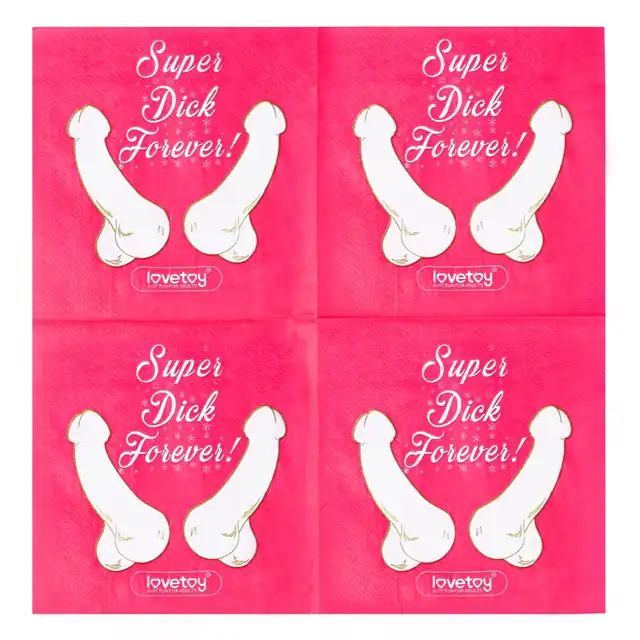 LoveToy - Paper Penis Napkins. Serwetki z nadrukowanymi penisami. Zabawny prezent!