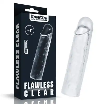 LoveToy - Clear Penis Sleeve 1". Nakładka na penisa, pogrubienie, wydłużenie. Przezroczysty kolor!