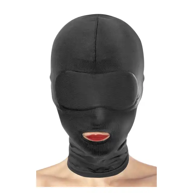 Fetish Tentation - Open Mouth Hood. Maska kaptur na twarz z otworem na usta. Oddychający materiał, miękki w dotyku. 