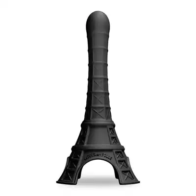 La Tour Est Folle - Noire. Super dildo w kształcie wieży Eiffla! Francuski prezent na walentynki! 