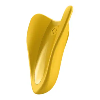 Satisfyer - High Fly Finger Vibrator Yellow. Nowość od Satisfyer'a! Idealnie wyprofilowany mini wibrator, wpasuje się idealnie pod majtki i nie tylko!
