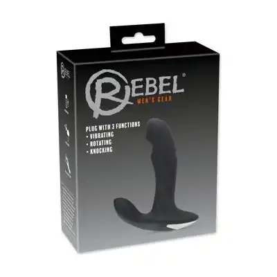 Rebel - Plug With 3 Functions. Silikonowy ergonomiczny stymulator prostaty i krocza 