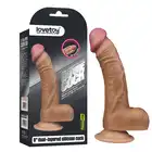 LoveToy - Dildo 8" Nature Cock. Super giętkie, elastyczne dildo z najwyższej jakości cyberskóry. 20,5 cm długości, 3,6 cm grubości.
