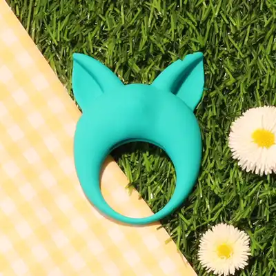 Lola - Mimi Animals Collection Kitten Kyle Green. Słodki wibrujący, elastyczny ring na penisa! Wysoka jakość, uroczy design. 